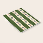 Green And Cream Stripes And Flowers Notebook Gallery Image 3
