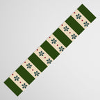 Green And Cream Stripes And Flowers Table Runner Gallery Image 3