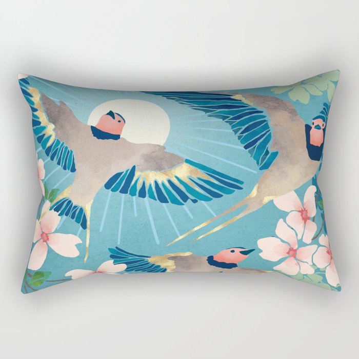 Swallows New Beginning Rectangular Pillow Gallery Image 2