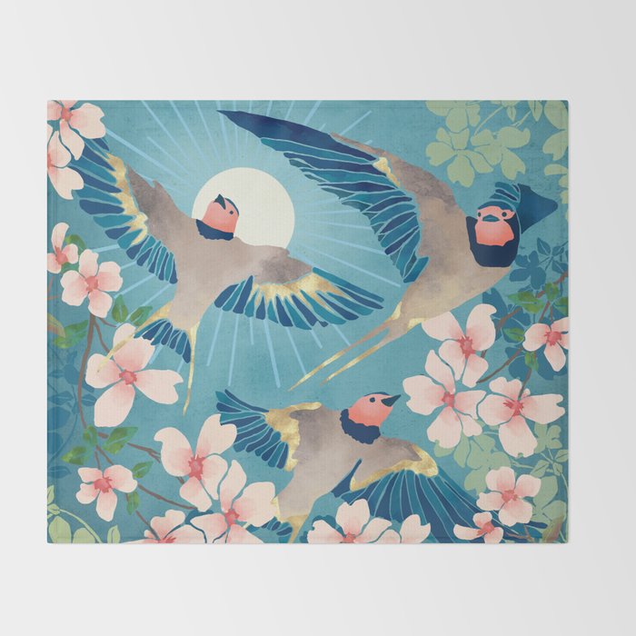 Swallows New Beginning Throw Blanket Gallery Image 2