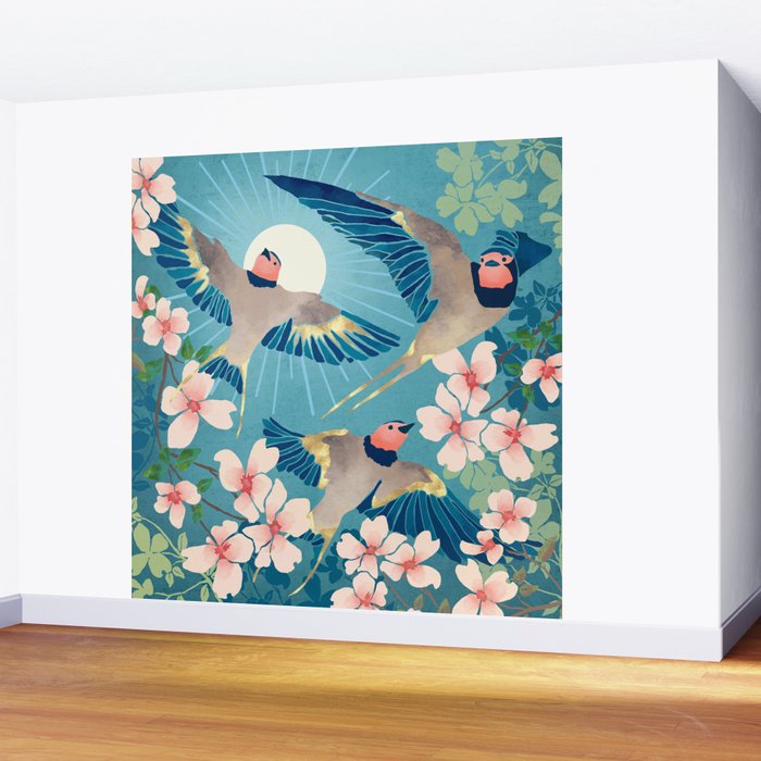 Swallows New Beginning Wall Mural Gallery Image 2