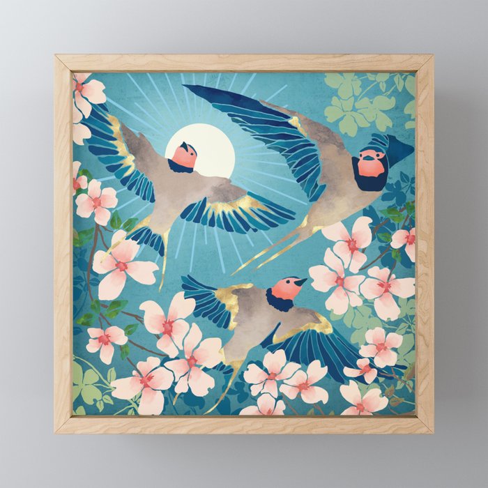 Swallows New Beginning Mini Art Print Gallery Image 1