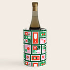 Christmas postage stamp pattern Wine Chiller Gallery Image 1