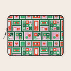 Christmas postage stamp pattern Laptop Sleeve Gallery Image 1
