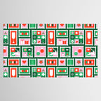 Christmas postage stamp pattern Tablecloth Gallery Image 2