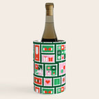 Christmas postage stamp pattern Wine Chiller Gallery Image 2