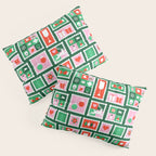 Christmas postage stamp pattern Pillow Sham Gallery Image 3