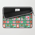 Christmas postage stamp pattern Laptop Sleeve Gallery Image 2