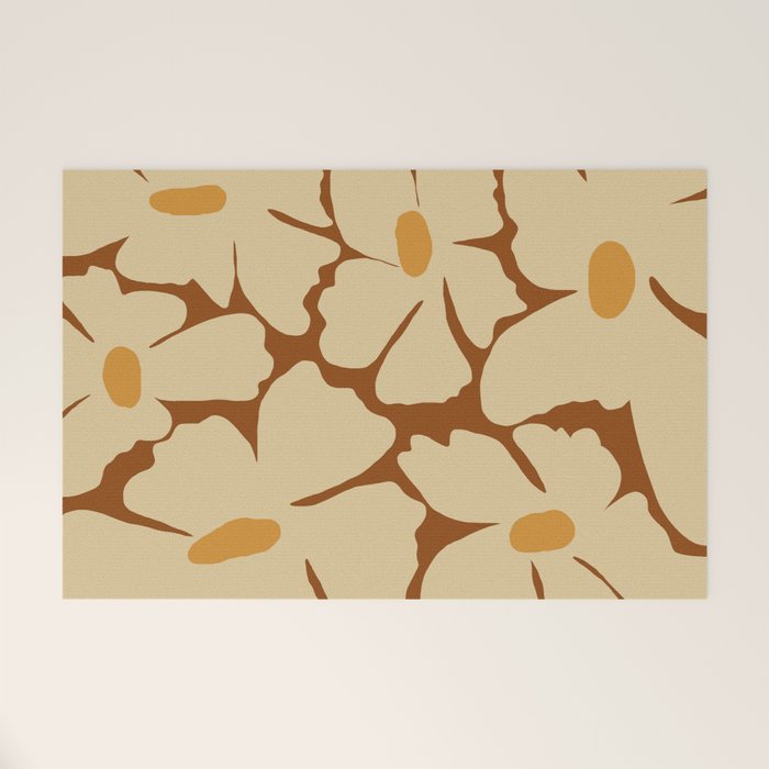 Retro fun floral  Welcome Mat Gallery Image 1