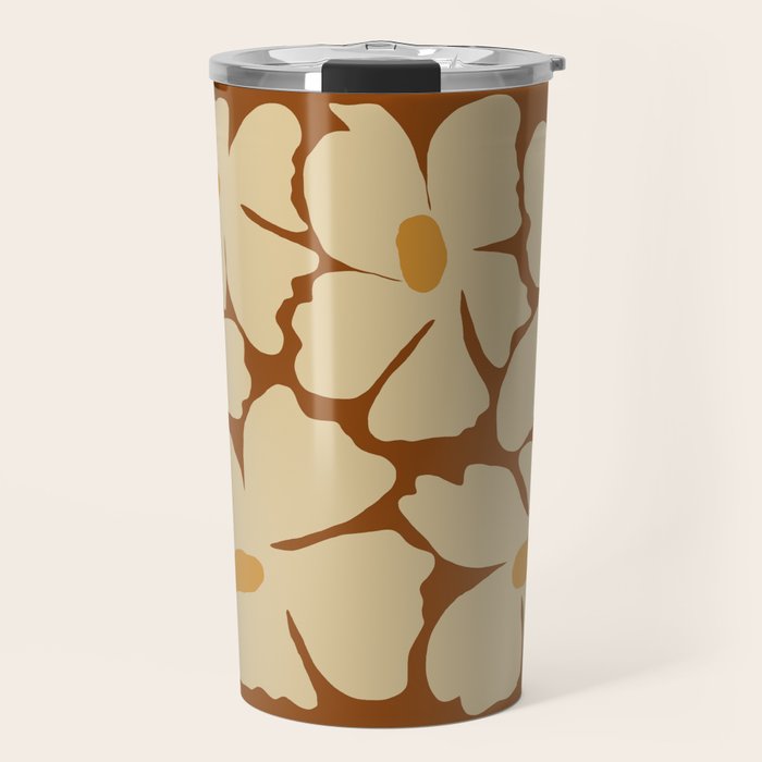 Retro fun floral  Travel Mug Gallery Image 1