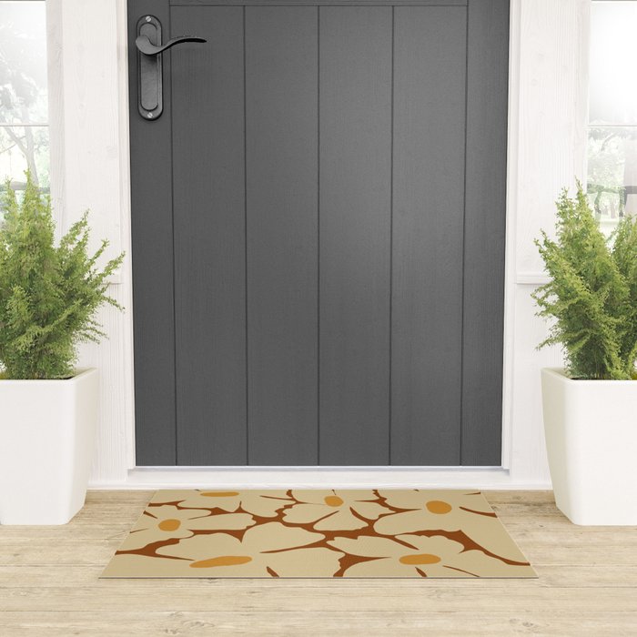 Retro fun floral  Welcome Mat Gallery Image 3