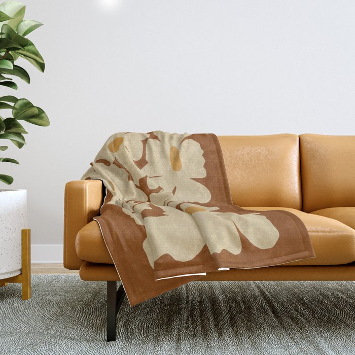 Retro fun floral  Throw Blanket Gallery Image 1