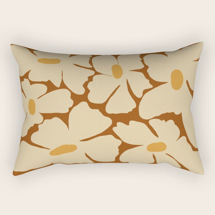 Retro fun floral  Rectangular Pillow Gallery Image 1
