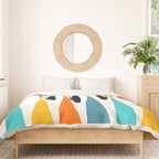 MidCentury Modern Art 10 Jester Cats Duvet Cover Gallery Image 3
