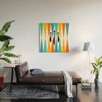 MidCentury Modern Art 10 Jester Cats Wood Wall Art Gallery Image 2