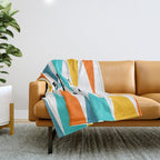 MidCentury Modern Art 10 Jester Cats Throw Blanket Gallery Image 1