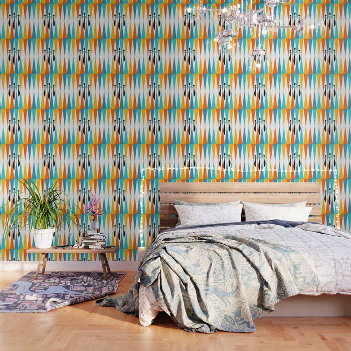 MidCentury Modern Art 10 Jester Cats Wallpaper Gallery Image 3