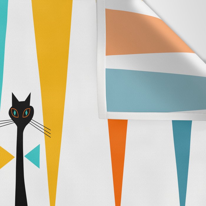 MidCentury Modern Art 10 Jester Cats Wall Tapestry Gallery Image 3