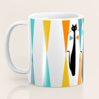 MidCentury Modern Art 10 Jester Cats Coffee Mug Gallery Image 3