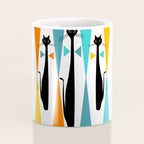MidCentury Modern Art 10 Jester Cats Coffee Mug Gallery Image 4