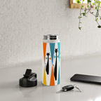MidCentury Modern Art 10 Jester Cats Water Bottle Gallery Image 4