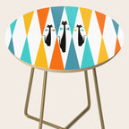 MidCentury Modern Art 10 Jester Cats Side Table Gallery Image 2