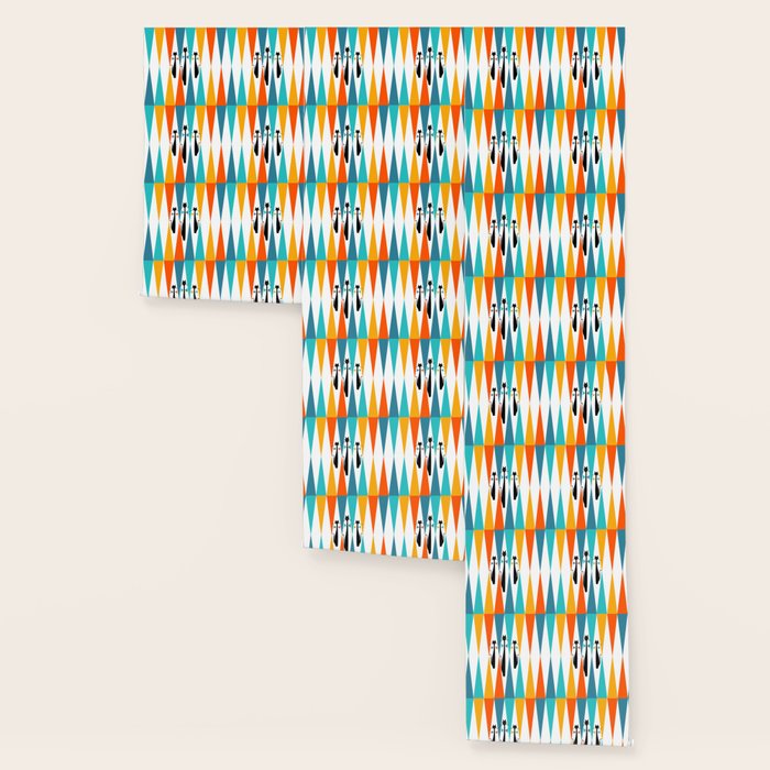 MidCentury Modern Art 10 Jester Cats Wallpaper Gallery Image 3