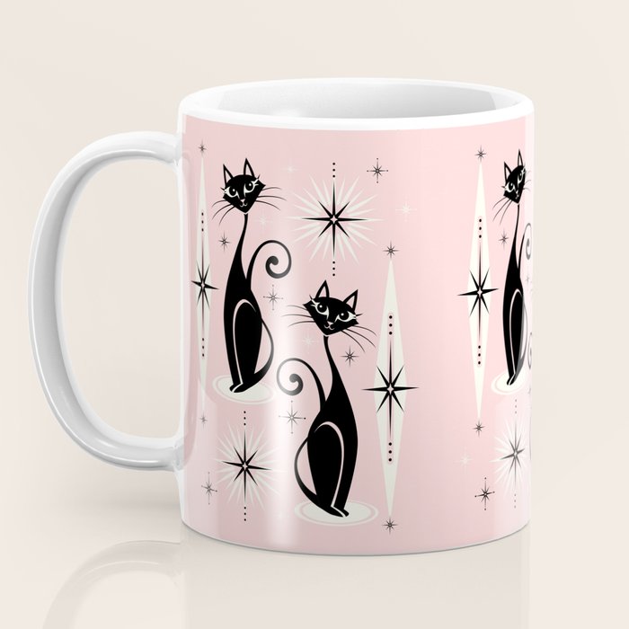 Mid Century Meow Retro Atomic Cats ©studioxtine Coffee Mug Gallery Image 3
