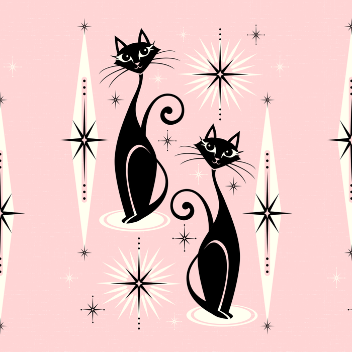 Mid Century Meow Retro Atomic Cats ©studioxtine Coffee Mug Gallery Image 2