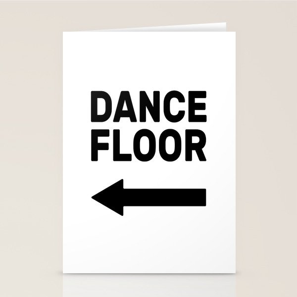 Dance floor (arrow pointing left) Stationery Card Gallery Image 1