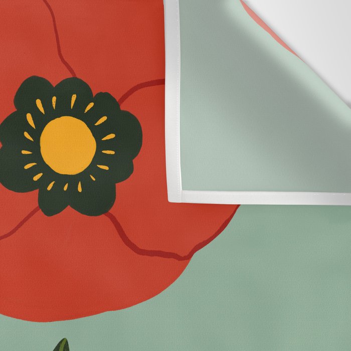 Red Poppy Wall Tapestry Gallery Image 3