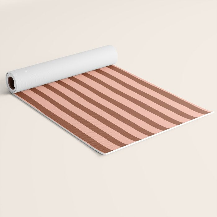 Bold Lines Maroon Yoga Mat Gallery Image 2