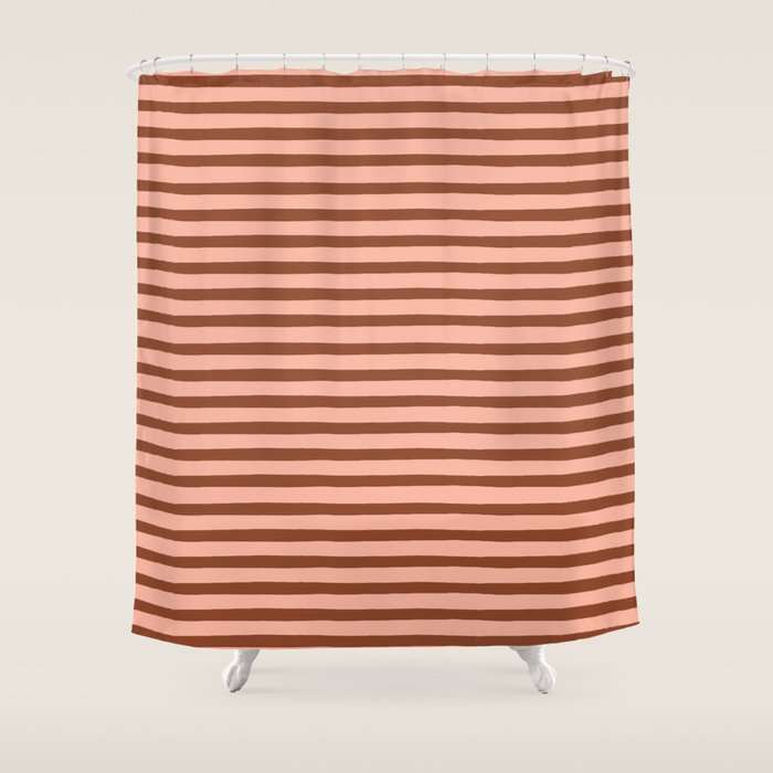 Bold Lines Maroon Shower Curtain Gallery Image 1