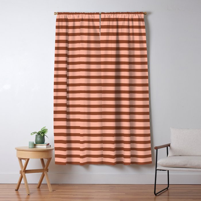 Bold Lines Maroon Window Curtain Gallery Image 5