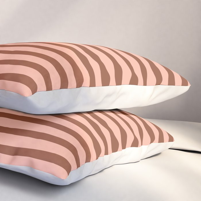 Bold Lines Maroon Pillow Sham Gallery Image 3