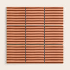 Bold Lines Maroon Wood Wall Art Gallery Image 1