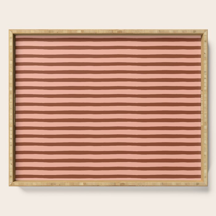 Bold Lines Maroon Serving Tray Gallery Image 1