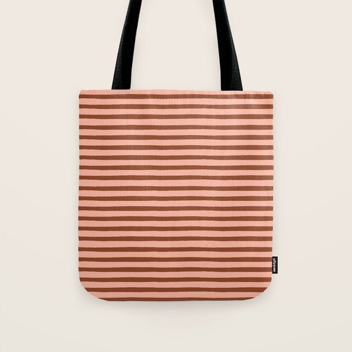 Bold Lines Maroon Tote Bag Gallery Image 1