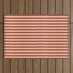 Bold Lines Maroon Outdoor Rug Gallery Image 1