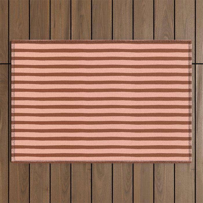Bold Lines Maroon Outdoor Rug Gallery Image 1