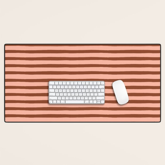 Bold Lines Maroon Desk Mat Gallery Image 1