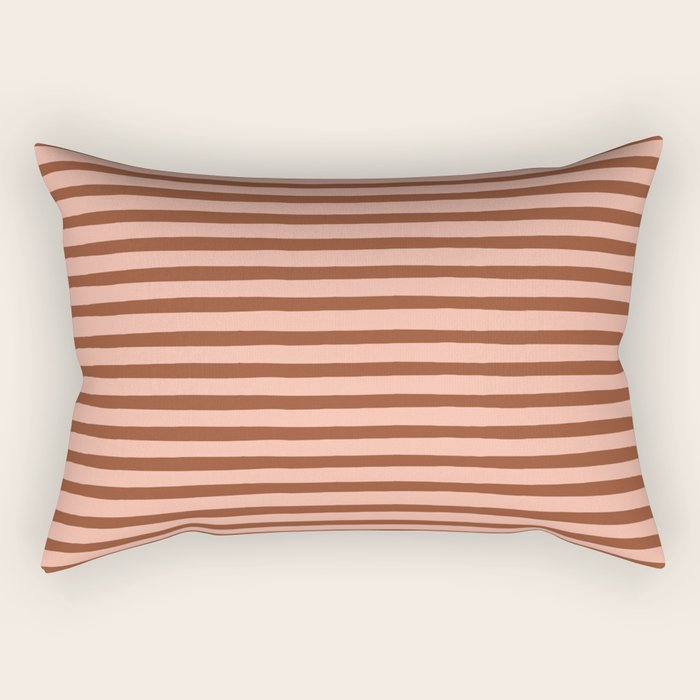 Bold Lines Maroon Rectangular Pillow Gallery Image 2