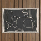 Abstract line art 48 Outdoor Rug Gallery Image 1