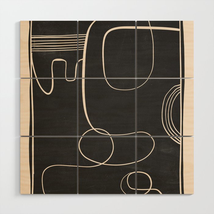 Abstract line art 48 Wood Wall Art Gallery Image 1