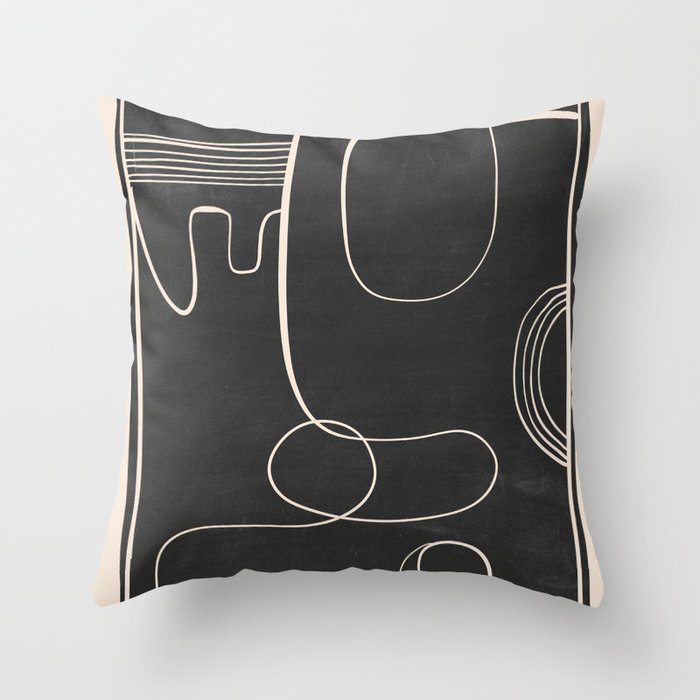 Abstract line art 48 Throw Pillow Gallery Image 1