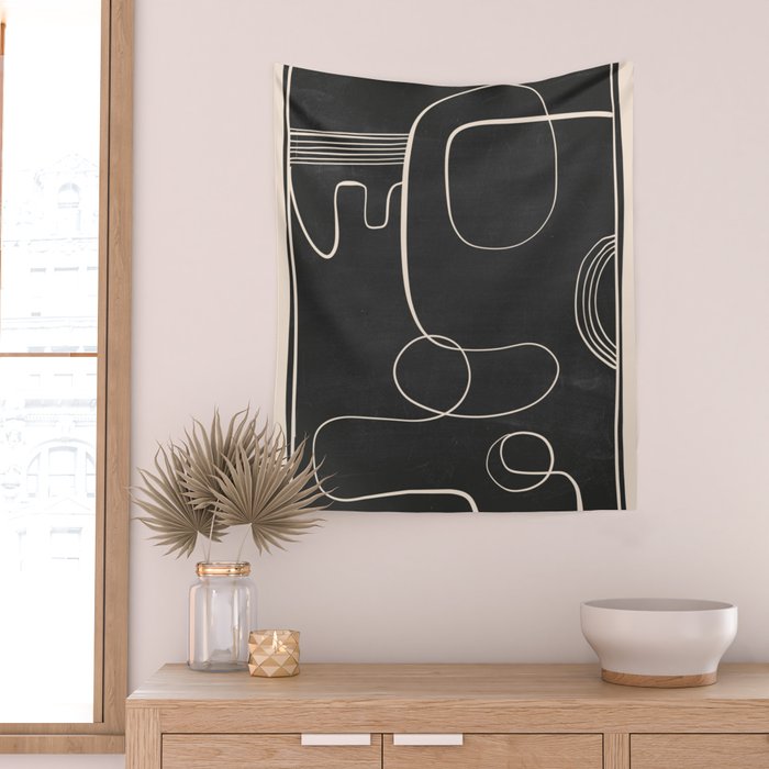 Abstract line art 48 Wall Tapestry Gallery Image 2