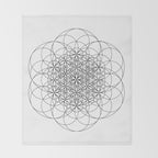 Flower of life sacred geometry Throw Blanket Gallery Image 2