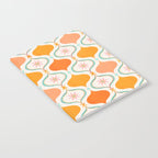 Orange Mid Century Tile Pattern Notebook Gallery Image 2