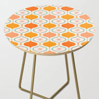 Orange Mid Century Tile Pattern Side Table Gallery Image 2