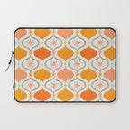 Orange Mid Century Tile Pattern Laptop Sleeve Gallery Image 1